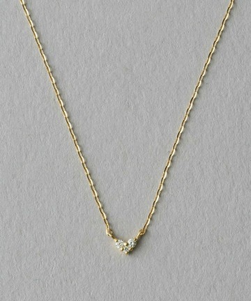 ete K18YG 鑽石小愛心項鍊 金色 | 項鍊  送禮 情人節 [Rakuten Fashion]