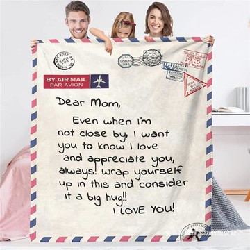 信封禮品毛毯加厚法蘭絨數碼印花午休保暖毯子跨境供貨廠家05