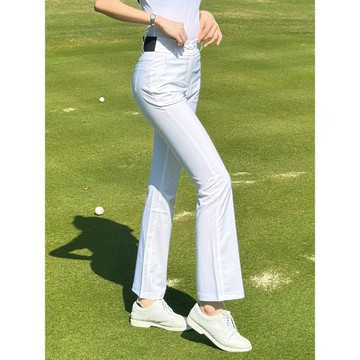 (免運)SG高爾夫褲子女春夏高腰薄款微喇叭長褲運動開叉修身速干直筒球褲
