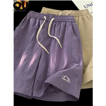 運動速干透氣短褲男女小個子闊腿超輕薄美式五分褲子夏季新款【聚宝屋】