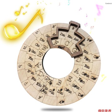 Winn 木製旋律工具樂器 Wood Melody Maker Circle of Fifths Wheel,圓形木輪和