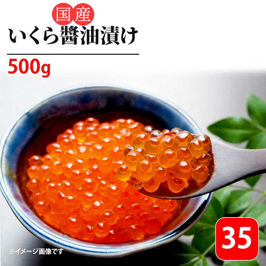 35番 国産 いくら醤油漬け 500g 6309600006