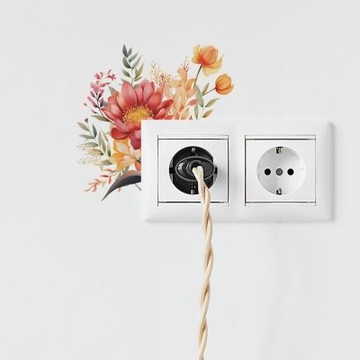 【MR.ZAKKA】創意萬用裝飾貼紙-植物主題 繽紛水彩花卉 居家節慶布置 DIY可移式壁貼 無痕壁貼 牆貼