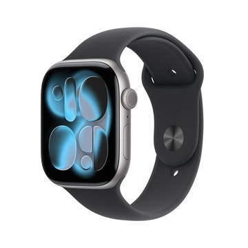 Apple Watch Series 11 GPS + LTE 46mm 太空灰色 鋁金屬 錶殼搭配 黑色 運動錶帶