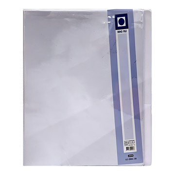 連勤牌文具 PVC 三孔2D型雙封面目錄夾  白色  1個