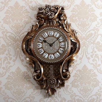 新款歐式掛鐘個性客廳鐘表家用掛墻簡約石英鐘復古裝飾創意表時鐘