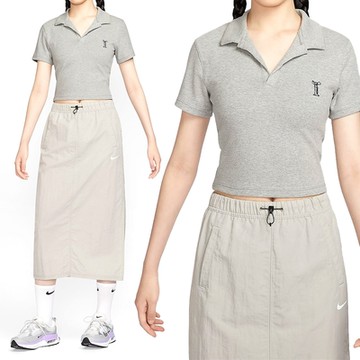 Nike AS W NSW SS Polo Top OPP1 女款 灰色 運動 休閒 短袖 HJ6852-063