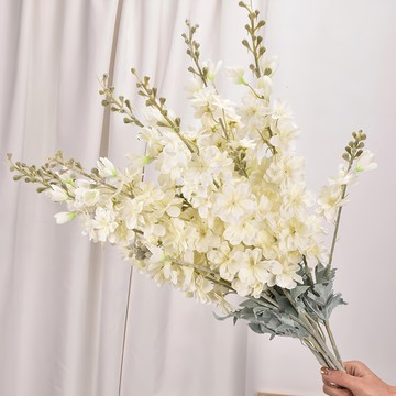 仿真花飛燕草 87cm  白色  10支