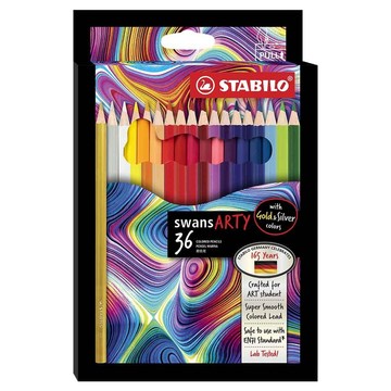 STABILO 德國 思筆樂 Swans ARTY 油性色鉛筆 紙盒 36色組/盒 ST1520/36