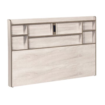 文創集 梅威5尺雙人插座床頭片(不含床底＋不含床墊)-152x9x105cm免組