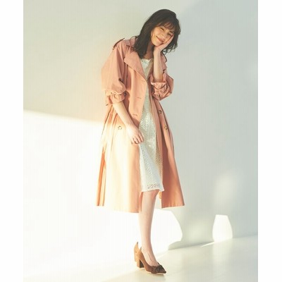 トランテアン ソン ドゥ モード プリーツ入りロングトレンチコート レディース コーラル 38 M 31 Sons De Mode 通販 Lineポイント最大get Lineショッピング