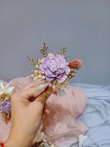 婚禮胸花 索拉玫瑰胸花 主婚人 新郎新娘胸花 貴賓