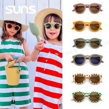 【SUNS】時尚兒童韓版太陽眼鏡 復古圓框休閒墨鏡 抗UV400 檢驗合格