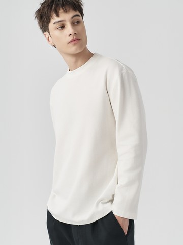 剪接造型長袖圓領TEE