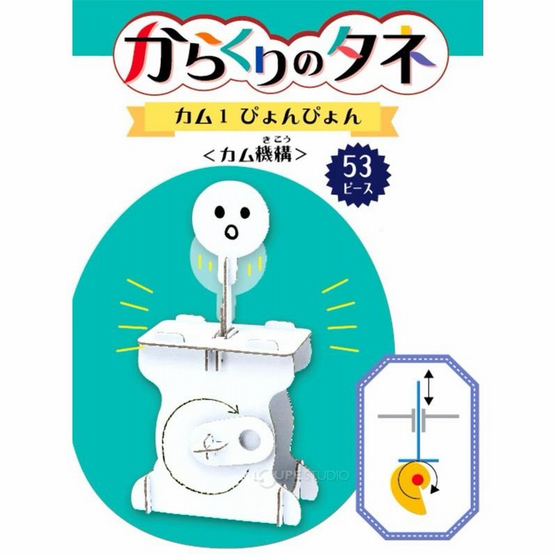 からくりのタネ カム1 ぴょんぴょん ペーパー 工作 キット 小学生 子供 低学年 キッズ 学習 実験 おもちゃ 室内 ゲーム 遊び 知育玩具 5歳  通販 LINEポイント最大0.5%GET LINEショッピング