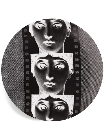 Fornasetti - Tema e Variazioni n.272 wall plate - unisex - Porcelain - One Size - Black