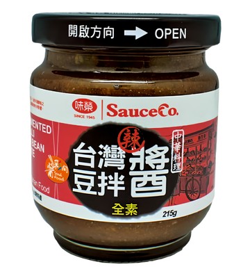 味榮 台灣辣豆拌醬 源釀醬油 熟成半年赤味噌調味  215g  1罐