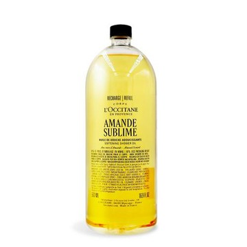LOCCITANE 歐舒丹 杏仁極緻柔膚沐浴油補充瓶(500ml)-百貨公司貨