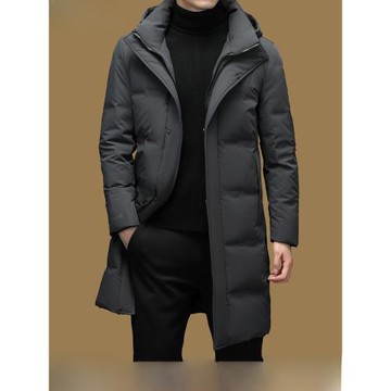 意大利羽絨服男中長款冬季加厚高端商務休閑防寒白鴨絨保暖外套潮