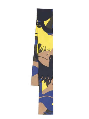 Ferrari - graphic-print silk scarf - unisex - Silk - One Size - Blue