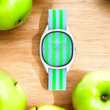 Kelton 凱爾頓錶 Colorama 青蘋果 橢圓形 時尚腕錶 女錶 復古-9124132