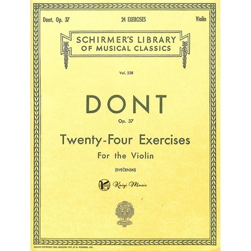 【凱翊︱Schirmer】冬特 24首小提琴練習曲Op.37 Dont24 Exercises