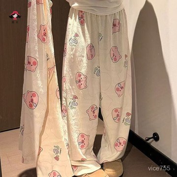 睡褲 雲朵卡通褲子 可愛休閒長褲 新款居家長褲 春秋寬鬆家居夏季遛彎可外薄款睡褲 卡通睡褲 日係睡褲//薇衣
