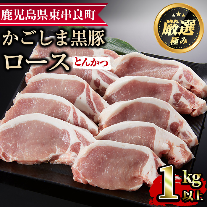 かごしま黒豚ロースとんかつ用(計1kg・約100g×10枚)