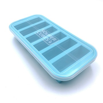 Souper Cubes 多功能食品級矽膠保鮮盒6格_湖水綠(500ML/格)