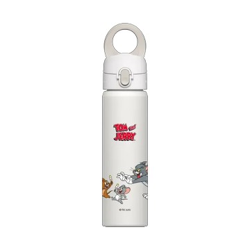 磁吸水壺 AquaStand 不鏽鋼 700cc - 附吸管 白 - 湯姆貓與傑利鼠 Tom and Jerry - 追逐小夥伴