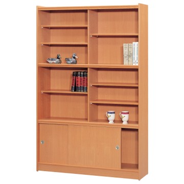 時尚屋 豪豐4x6尺玻璃拉門書櫃 寬120cm 多色可選-免組