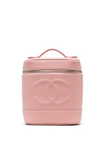 CHANEL Pre-Owned - 2002 CC stitch vanity bag - women - Caviar Leather - One Size - Pink