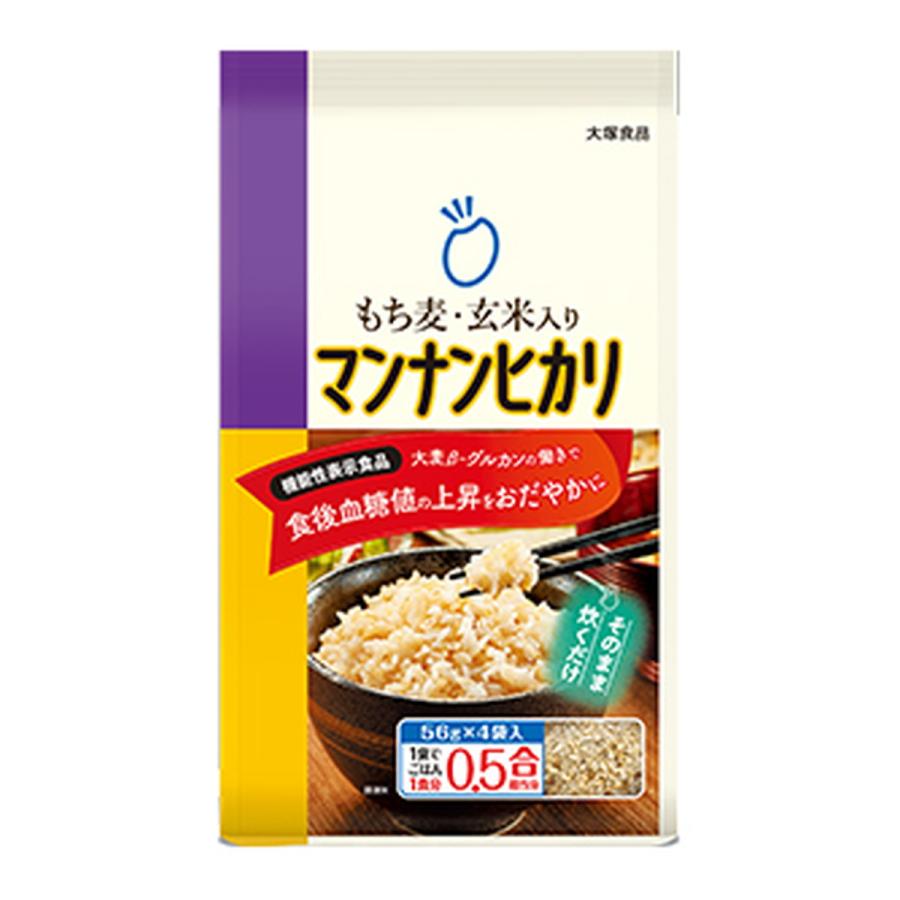 大塚食品 もち麦 玄米入りマンナンヒカリ 224g (56g x 4袋)