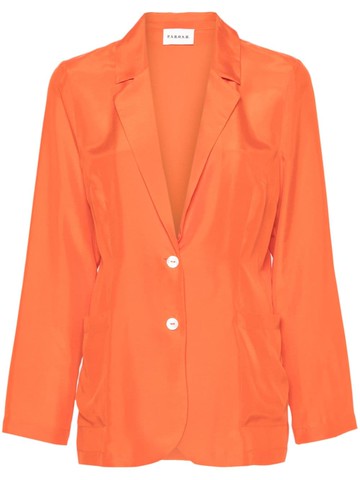 P.A.R.O.S.H. - single-breasted silk blazer - women - Silk - XS - Orange