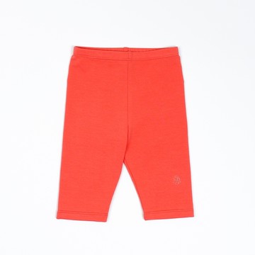 PIPPY 百搭棉質6分緊身褲 橘紅-110