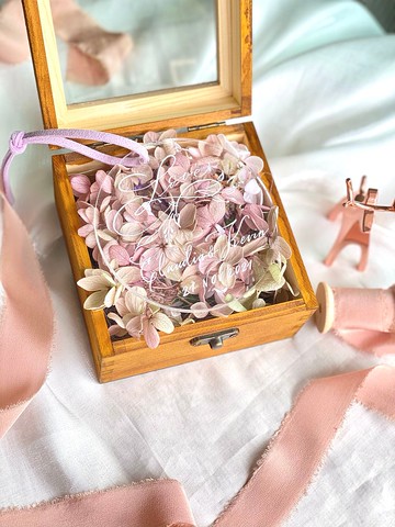 【客製化禮物】【聖誕禮盒】永生花玻璃木盒/乾燥花花盒 紀念