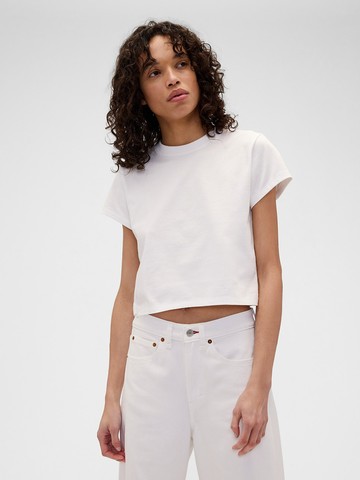 Gap × Victoria Beckham 有機棉 Logo 短版T恤