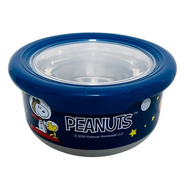 PEANUTS 史努比 304不銹鋼隔熱防滑碗 12.5 x 6.5cm 420ml  藍色  1個