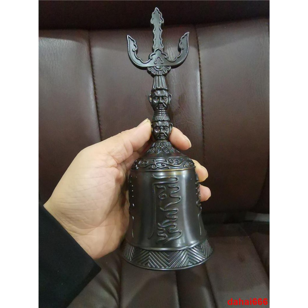 浮彫天蓬帝鐘天蓬鐘鈴 道家用品 三清鈴 三叉金剛鈴 仏具 置物 新品纯铜天蓬帝钟天蓬铃三清铃三叉金刚铃