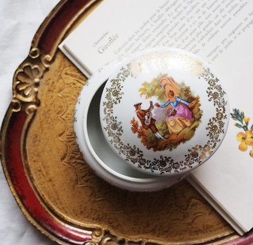 二十世紀利摩日 LIMOGES 古董陶瓷 飾品盤