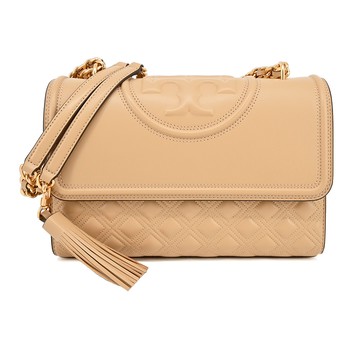 TORY BURCH FLEMING 菱格流蘇鍊帶兩用包-大/奶茶_廠商直送