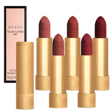 GUCCI傾色絨霧唇膏3.5g(金管)任選1款-#504時尚緋紅/#505楓葉紅/#506櫻桃紅(國際航空版)-效期2026/12(含)以後