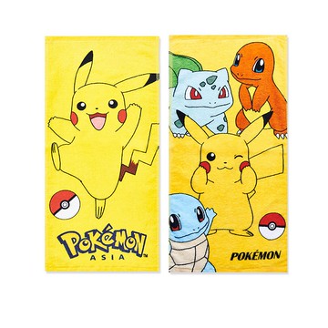 【ONEDER旺達】寶可夢皮卡丘純棉童巾 毛巾 大浴巾