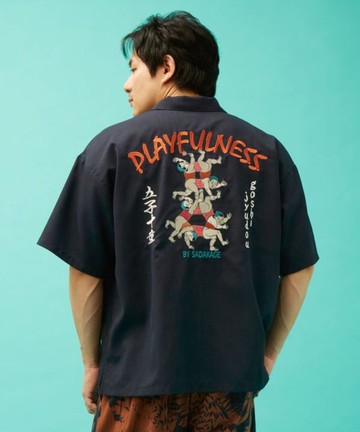 SaibabaEthnique【熱門預購】浮世遊藝刺繡襯衫(3色)75H-6205