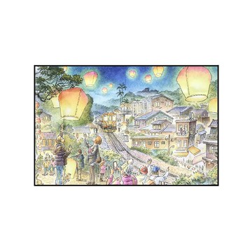 Sunny Bag x 火車頭顏坊 野餐墊/休閒蓆-平溪老街放天燈 台灣設計/台灣生產製造