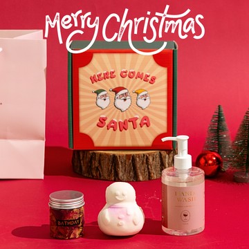 聖誕禮物首選🎁【BATHDAY泡澡球】聖誕童話禮盒🛀『泡澡球＋洗手乳禮盒』 ＊贈玫瑰花罐-快速出貨