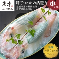 呼子のいか活造り(180g前後×2) 小サイズ コリコリ甘い鮮度抜群の透明感! 刺身 ギフト 冷凍