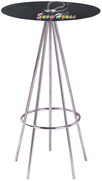 ╭☆雪之屋居家生活館☆╯1091-09五爪電鍍踏圈吧檯桌8mm強化玻璃/ 餐桌/酒吧桌/高腳桌