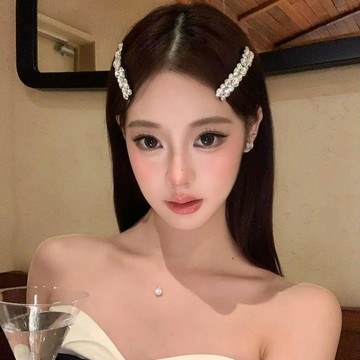 🔥臺灣出🔥法式千金水鑽閃鋯方形BB夾 鑽石髮夾 女 高級感 精緻 側邊劉海夾 髮飾