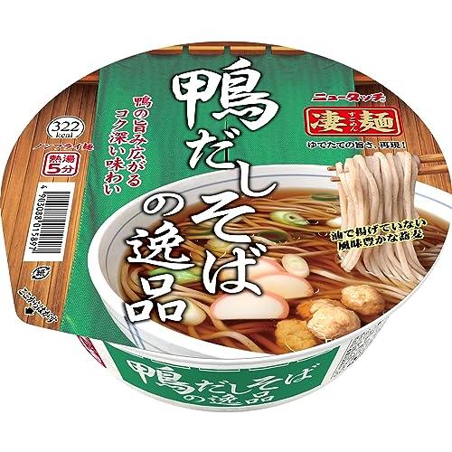 ヤマダイ ニュータッチ 凄麺 鴨だしそばの逸品 117g ×12個